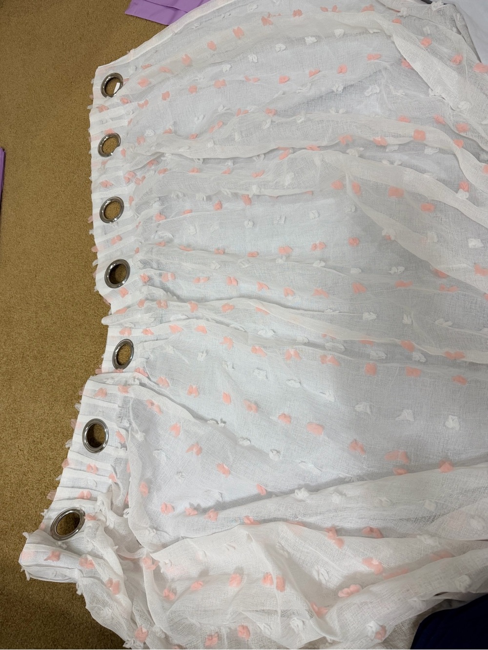 White Skirt with Pink Dot Texture